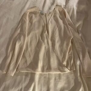 Vince Cream Wrap Blouse